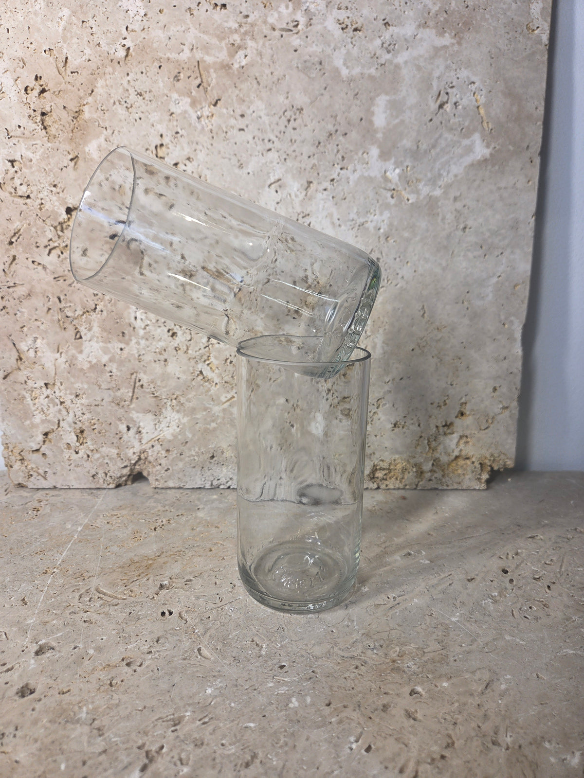 Lot de 2 verres - réalisé à partir d'une bouteille d'Orezza