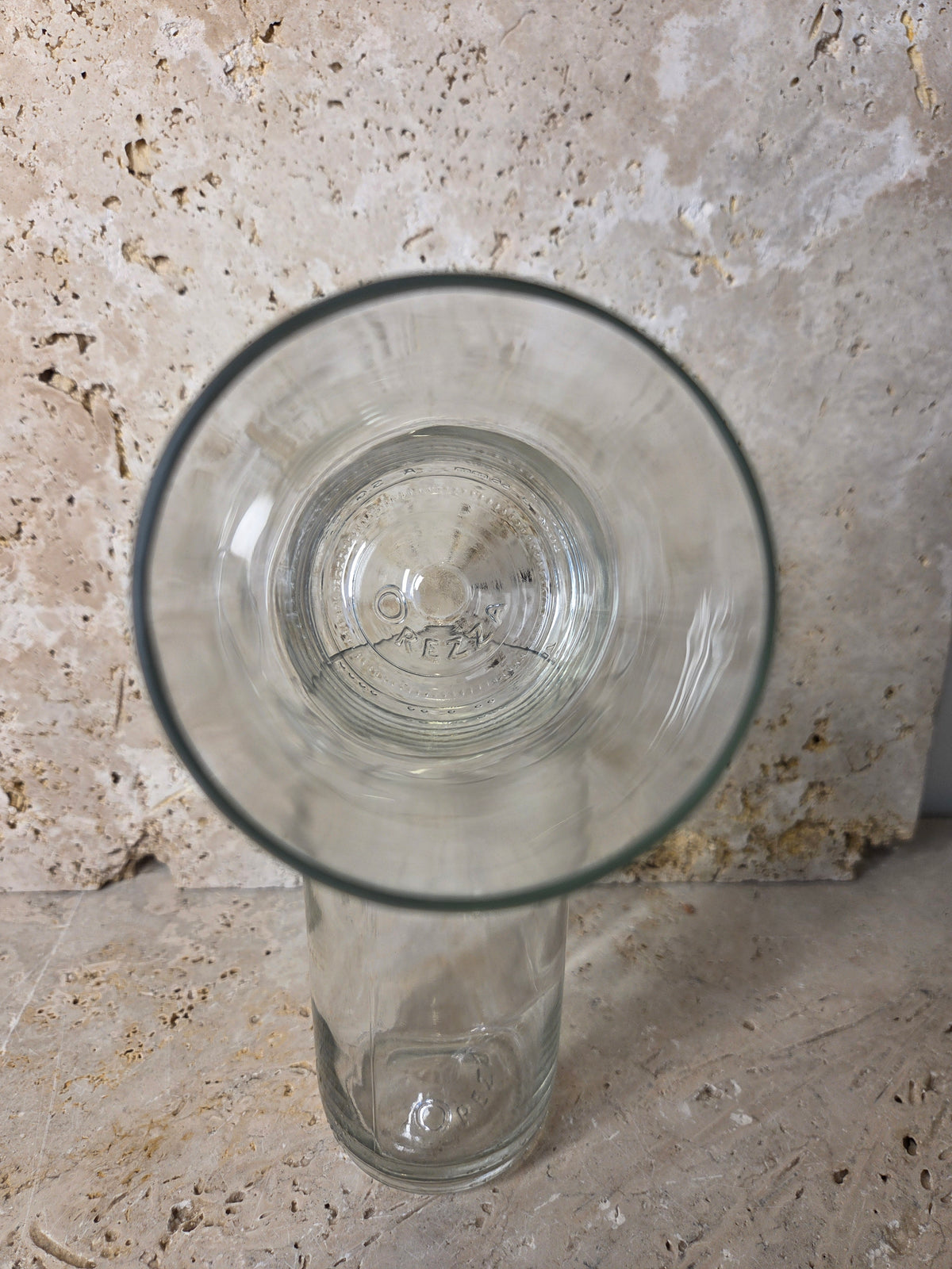 Lot de 4 verres - réalisés à partir d'anciennes bouteilles d'Orezza