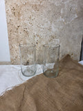 Lot de 2 verres-réalisés à partir d'anciennes bouteilles d'Orezza