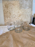Lot de 4 verres-réalisés à partir d'anciennes bouteilles d'Orezza