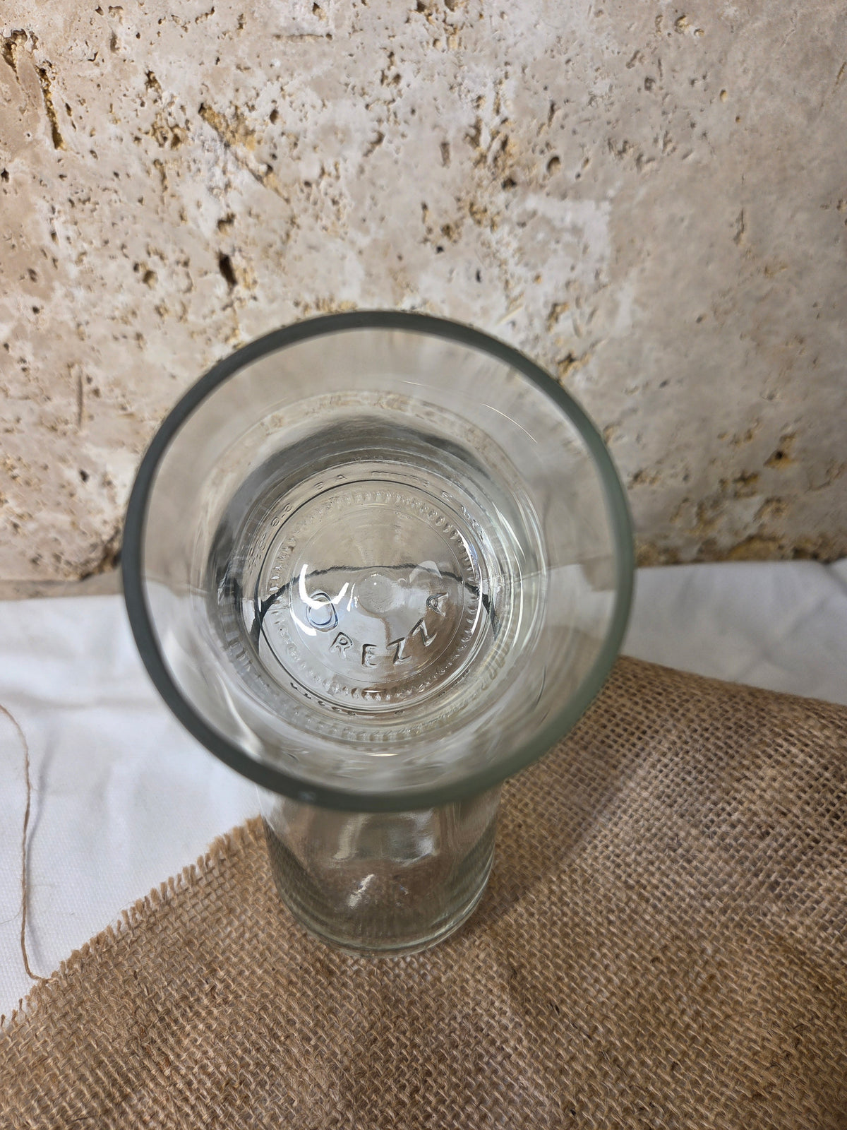 Lot de 2 verres à dégustation-réalisés à partir d'anciennes bouteilles d'Orezza