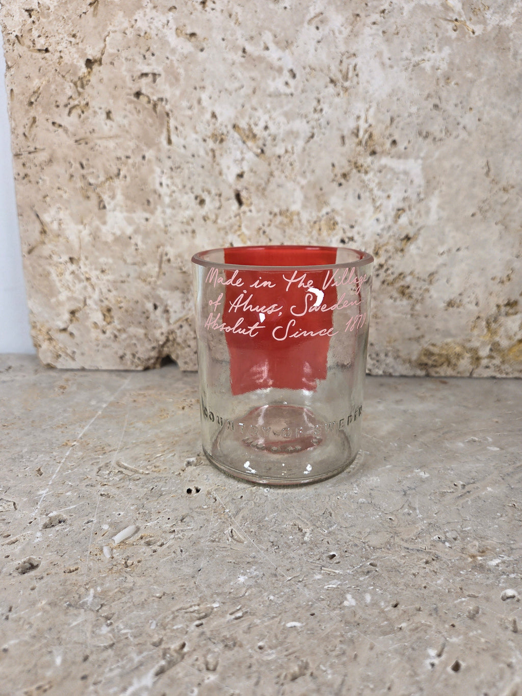 Verre Absolut en bouteille recyclée - Pièce unique