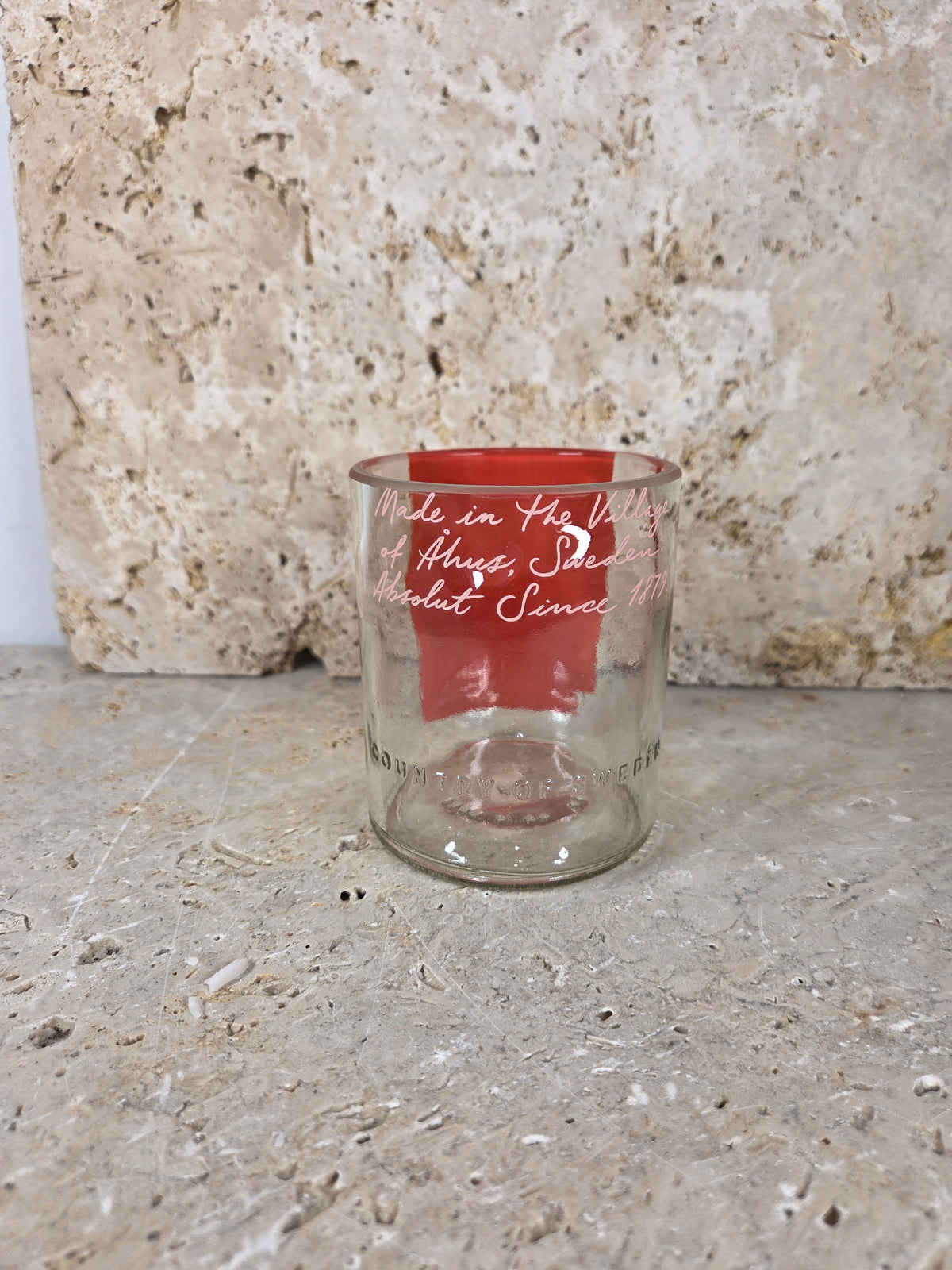 Verre Absolut en bouteille recyclée - Pièce unique
