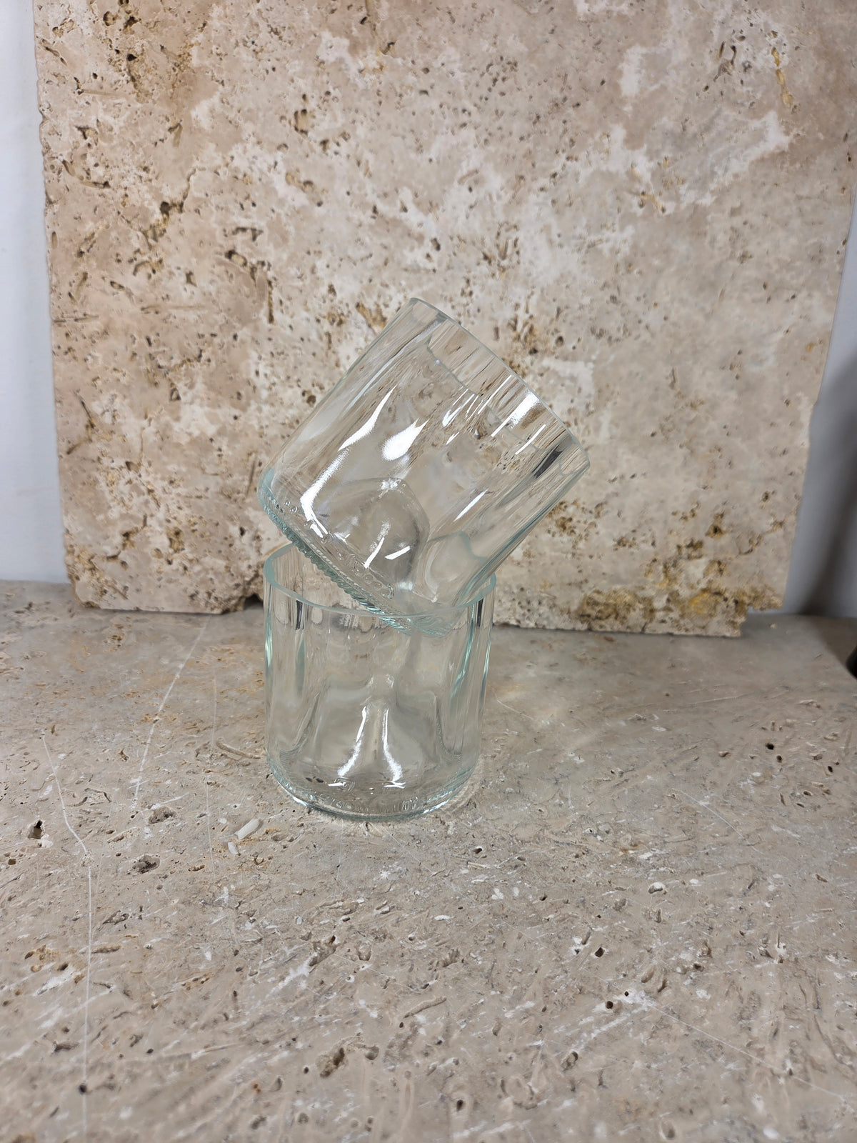 lot de 2 verres de bouteille recyclée - Édition limitée