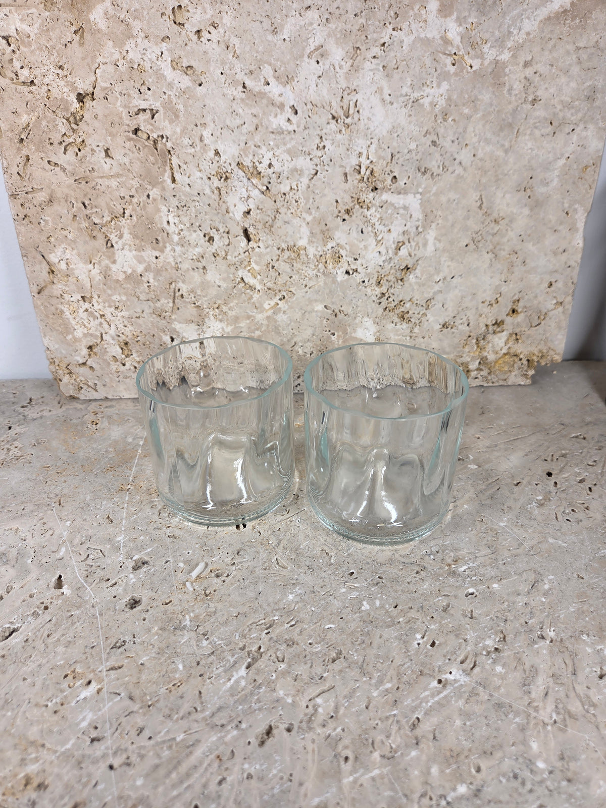 lot de 2 verres de bouteille recyclée - Édition limitée
