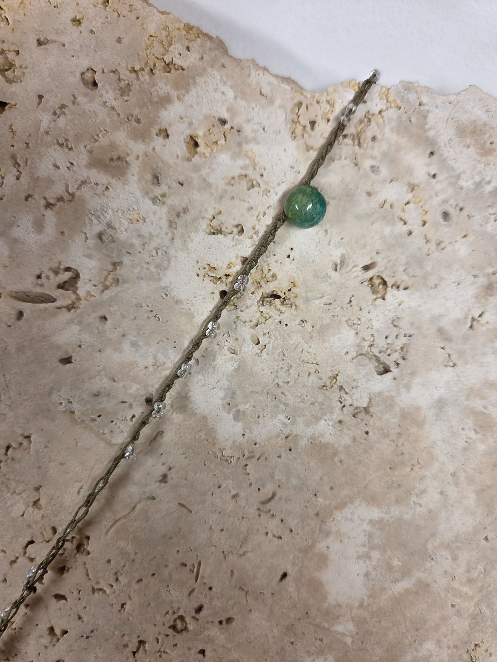 Chapelet en verre recyclé - vert