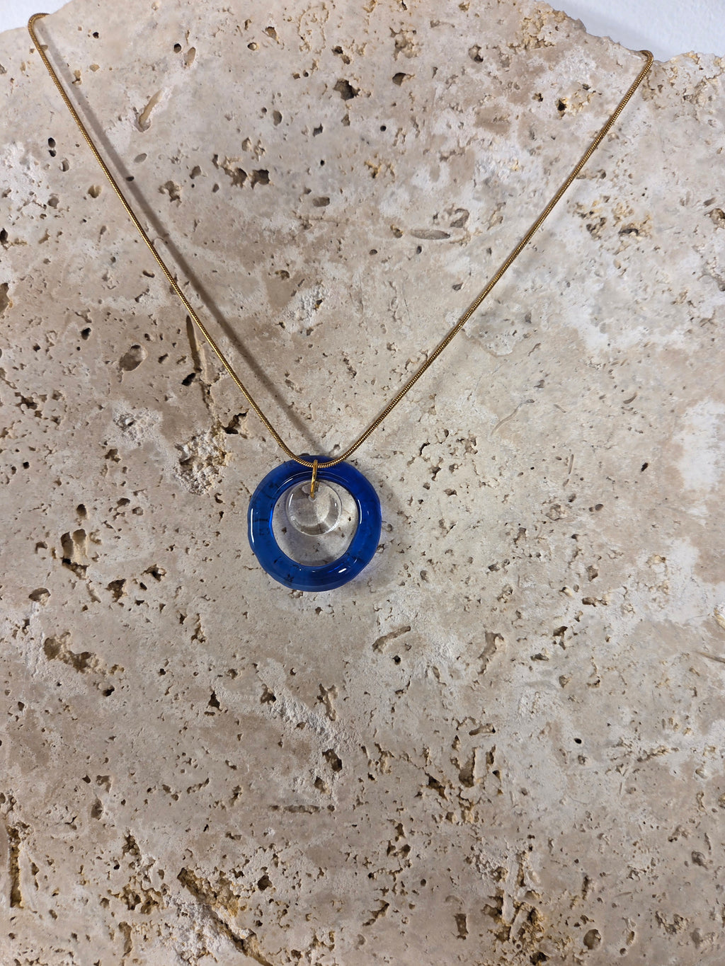 Pendentif en verre recyclé - verre de bouteille surcyclé