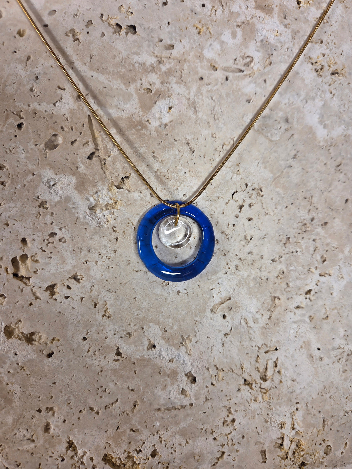 Pendentif en verre recyclé - verre de bouteille surcyclé