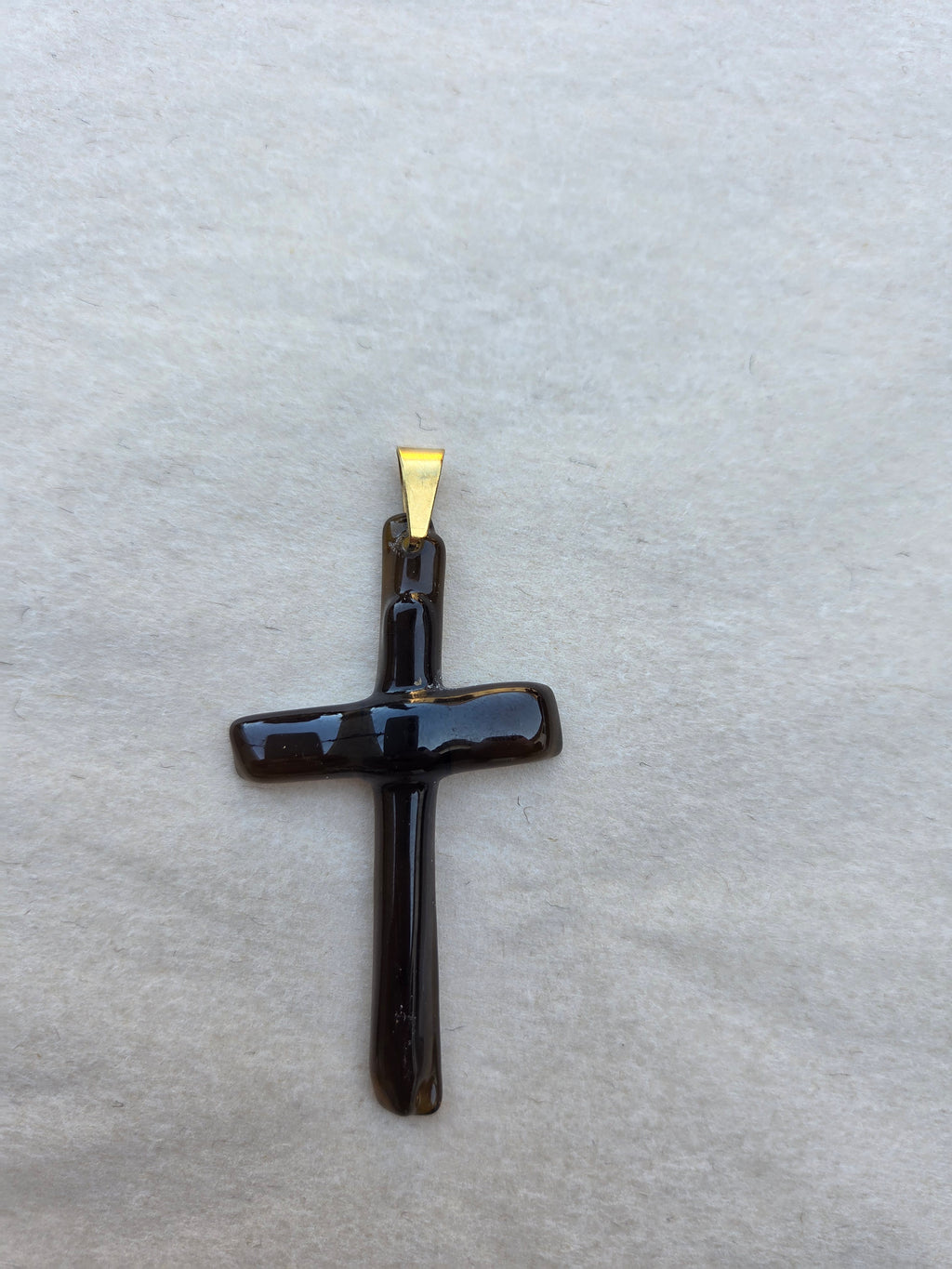 Pendentif Croix – Verre de bouteille revalorisé en Corse