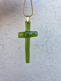Pendentif Croix – Verre de bouteille revalorisé en Corse