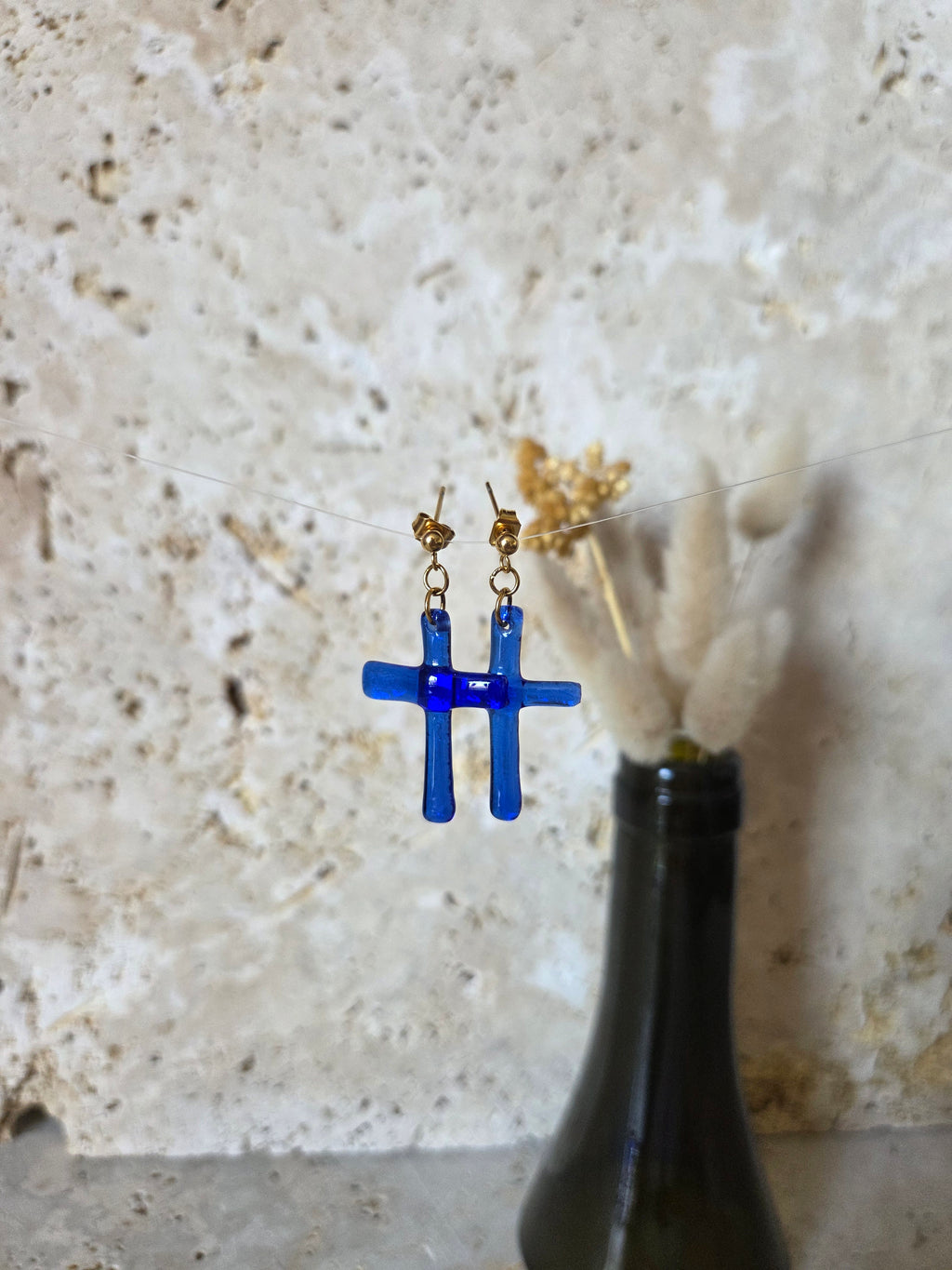 Croce – Boucles d'oreilles en verre recyclé