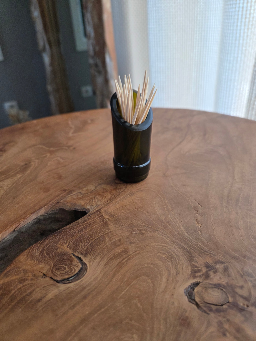 Pot à cure-dents en verre recyclé