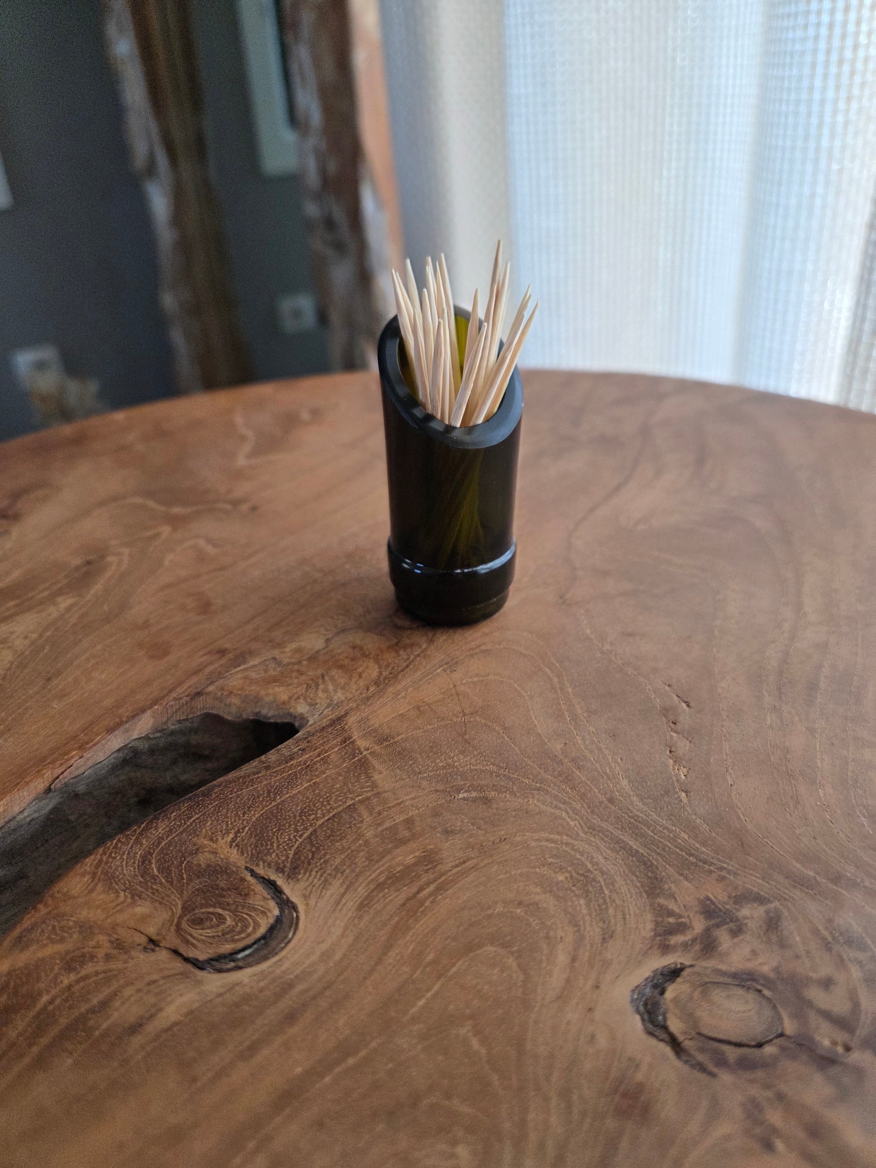 Pot à cure-dents en verre recyclé
