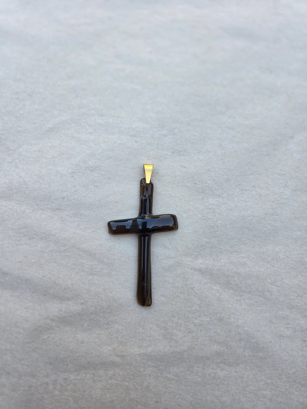 Pendentif Croix – Verre de bouteille revalorisé en Corse