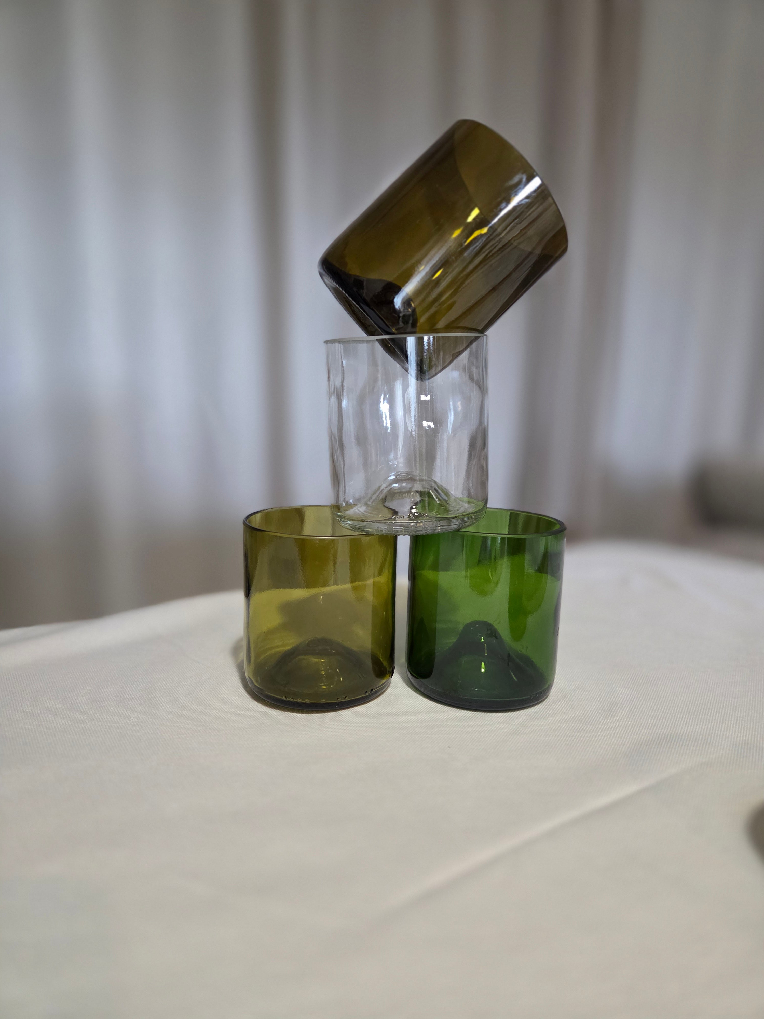 Lot de 4 verres en verre recyclé