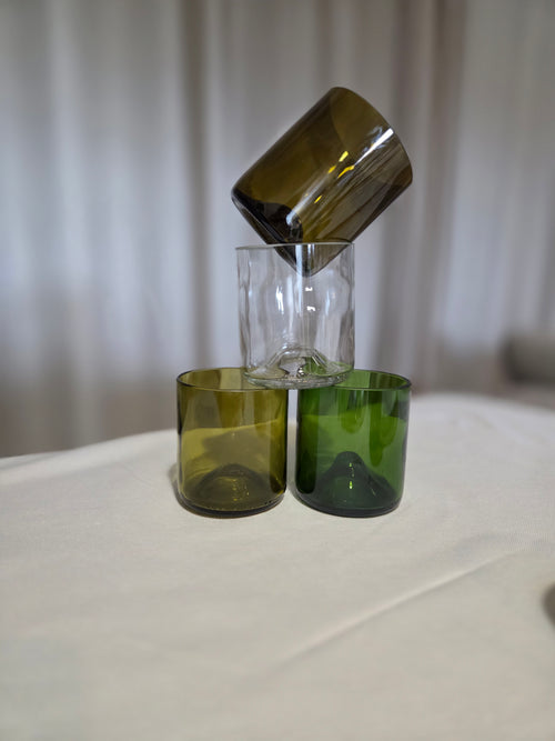 Lot de 4 verres en verre recyclé