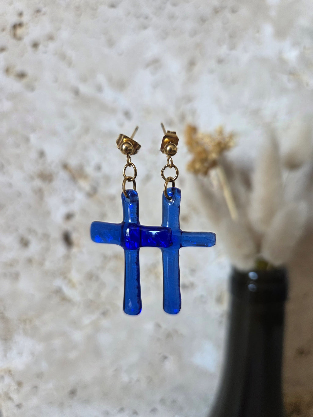 Croce – Boucles d'oreilles en verre recyclé