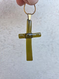 Pendentif Croix – Verre de bouteille revalorisé en Corse