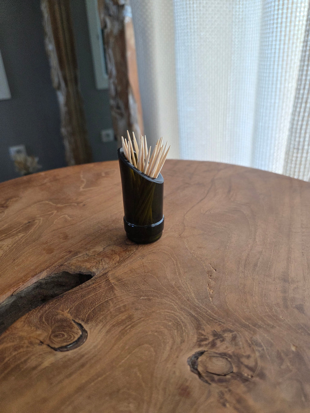 Pot à cure-dents en verre recyclé