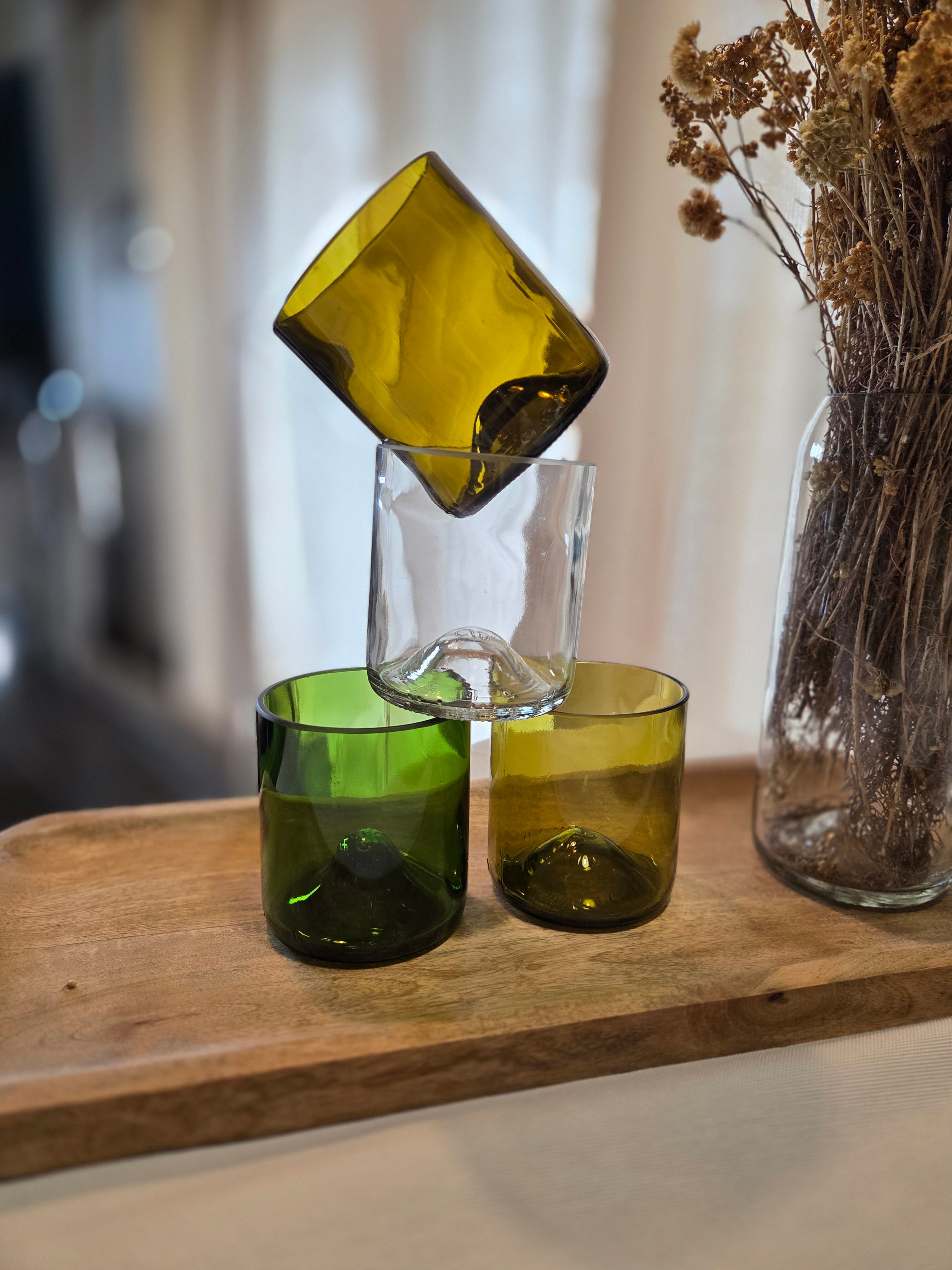 Lot de 4 verres en verre recyclé