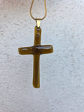 Pendentif Croix – Verre de bouteille revalorisé en Corse